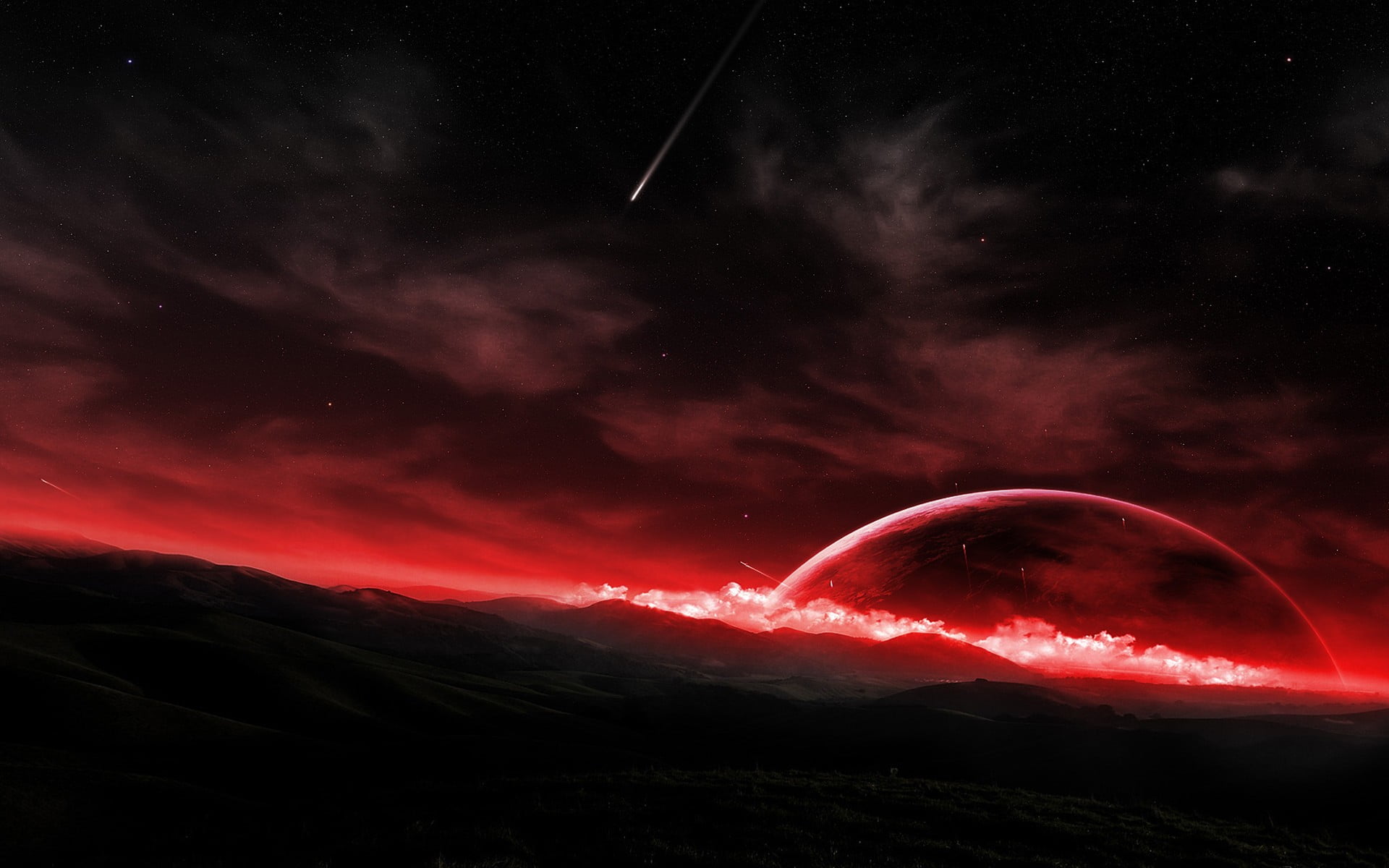 space red black abstract wallpaper